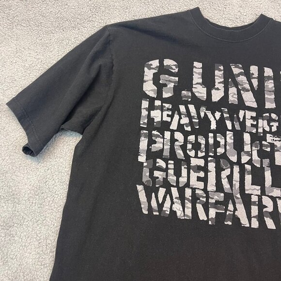 Vintage G-Unit Heavyweight‎ Products Guerilla Warfare Men’s X-Large Black Shirt - Picture 3 of 11